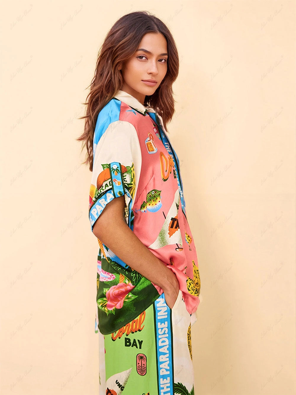 Evelyn Beach Summer Style Printed Top