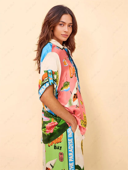 Evelyn Beach Summer Style Printed Top