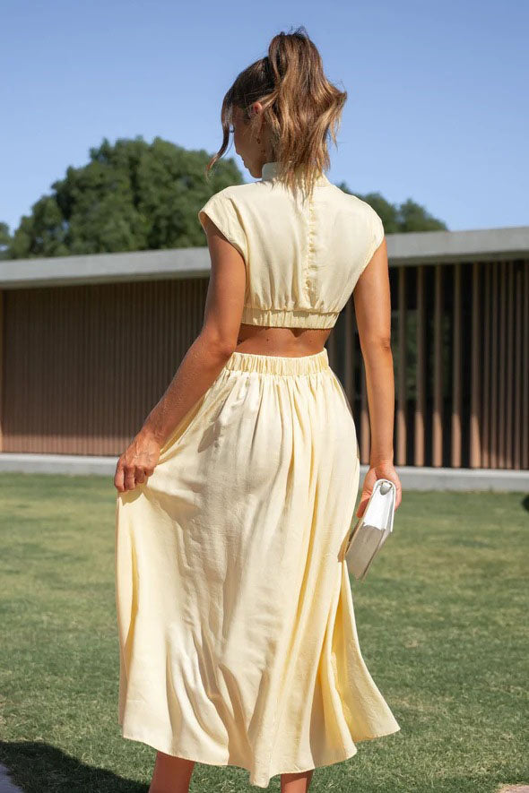 Sleeveless Cutout Midi Dress