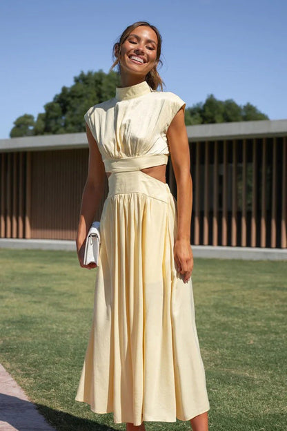 Sleeveless Cutout Midi Dress