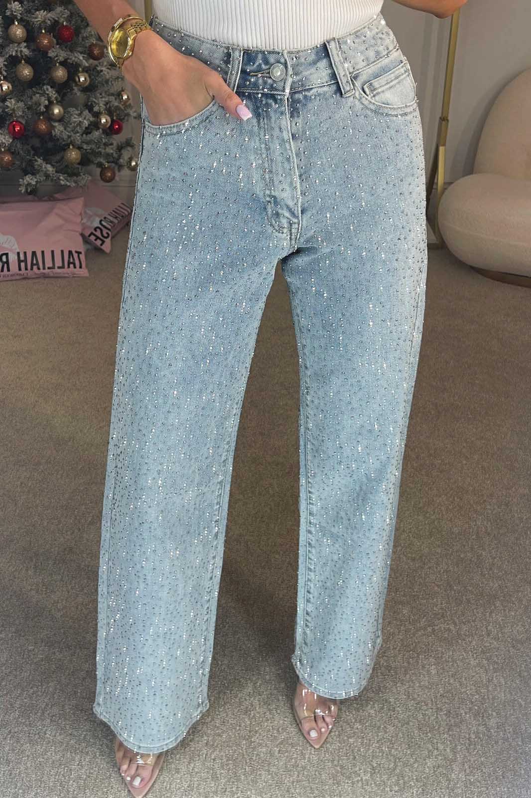 High Waisted Straight Leg Jeans