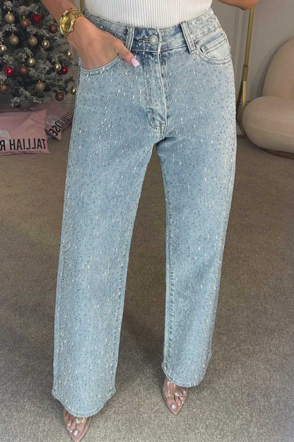 High Waisted Straight Leg Jeans