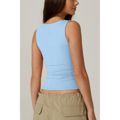 Camila Elegant Sleeveless Square Neck Tank Top