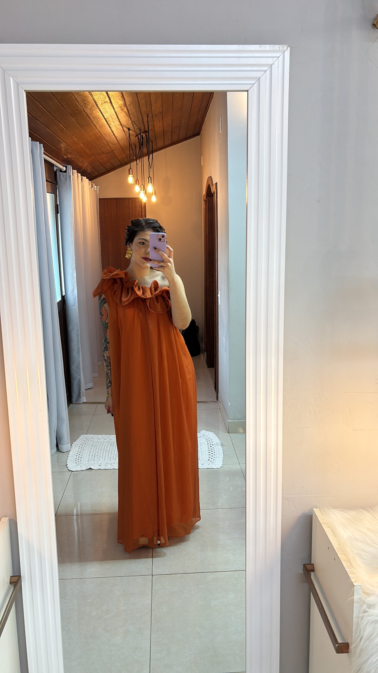 One-shoulder Floral Maxi Dress