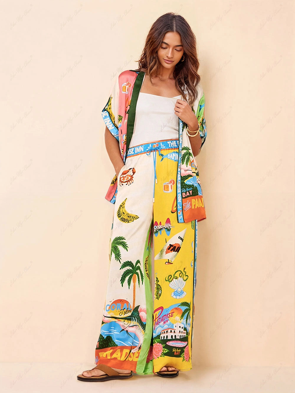 Evelyn Beach Summer Style Printed Top