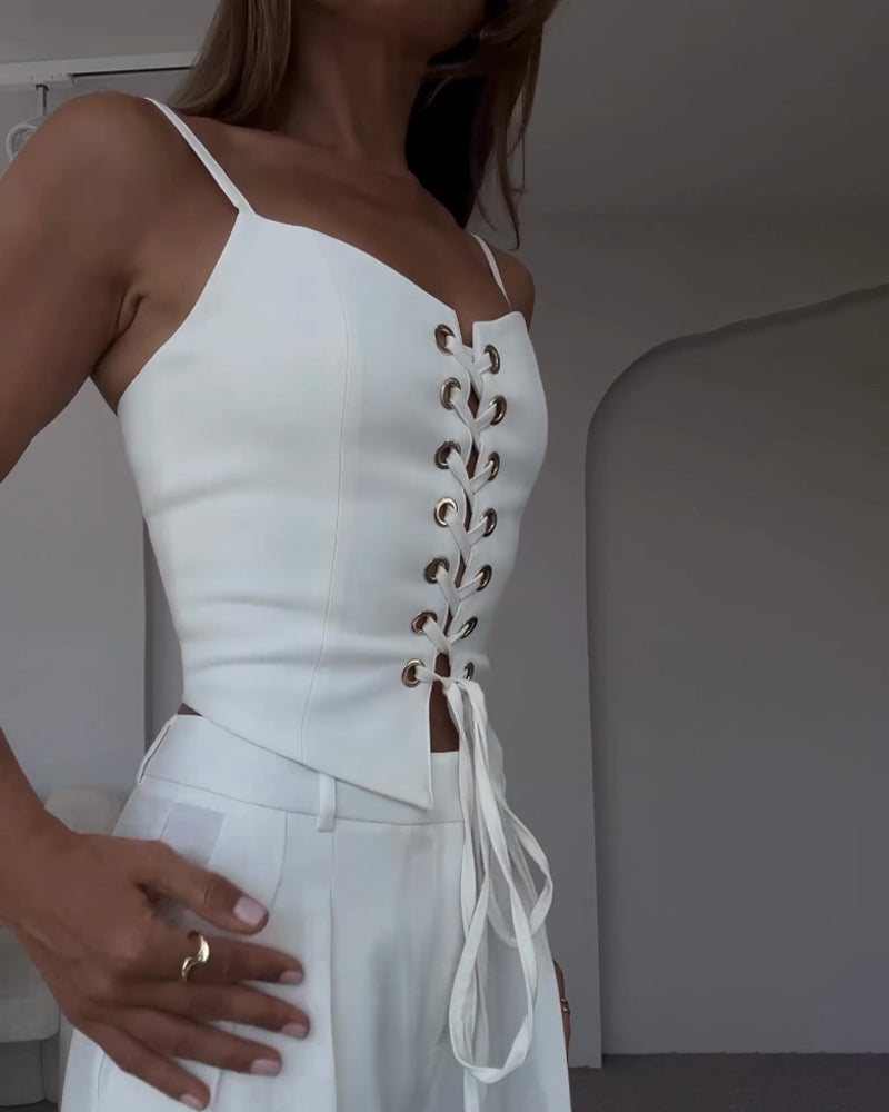 Avery Lace-Up Two-Piece Set