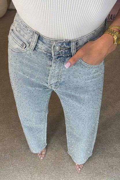 High Waisted Straight Leg Jeans
