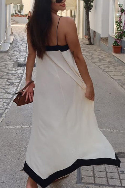 V Neck Color Block Dress