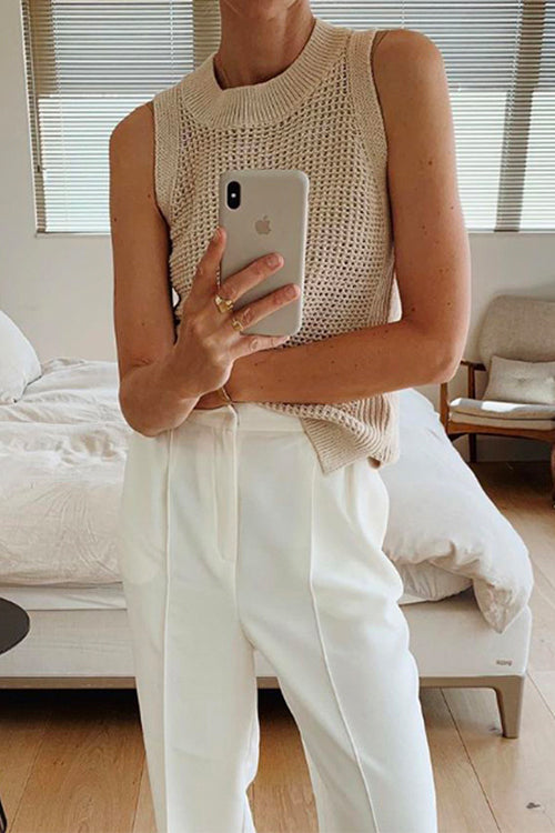 Hollow Out Sleeveless Top