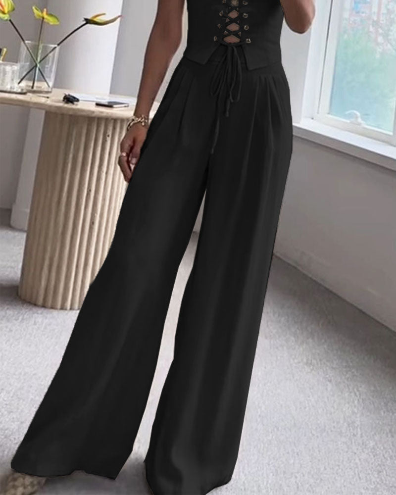 Avery Lace-Up Two-Piece Set