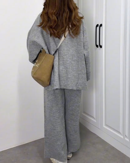 Clara - Casual Crewneck Sweater & Pants Two-piece Set