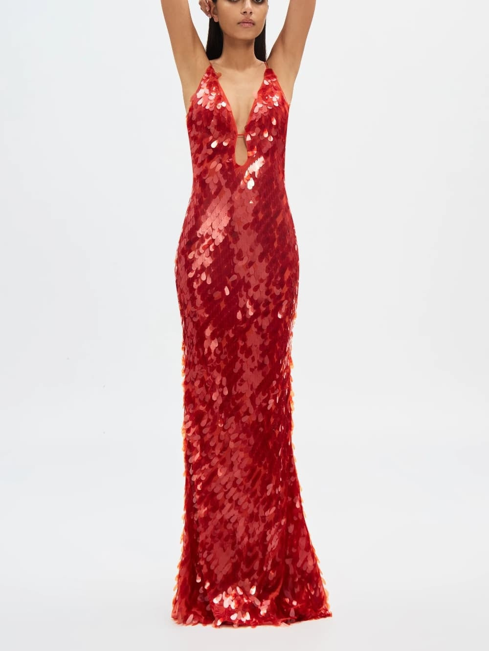 Amelia Red Sapphire Sequin Maxi Dress