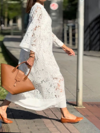 Modern Flowing Refined Lace Dress
