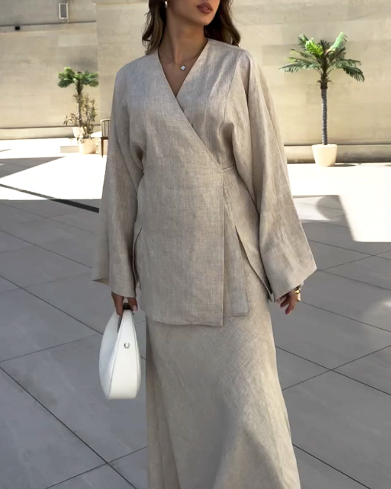 Talia Casual Chic Maxi Set