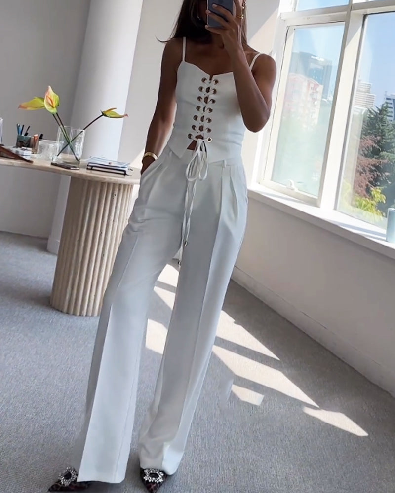 Avery Lace-Up Two-Piece Set
