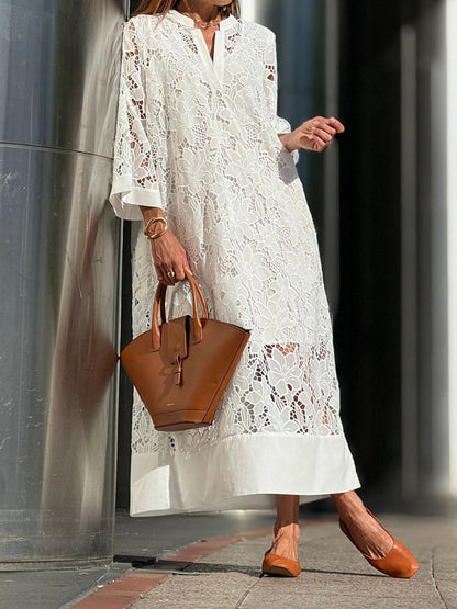 Modern Flowing Refined Lace Dress