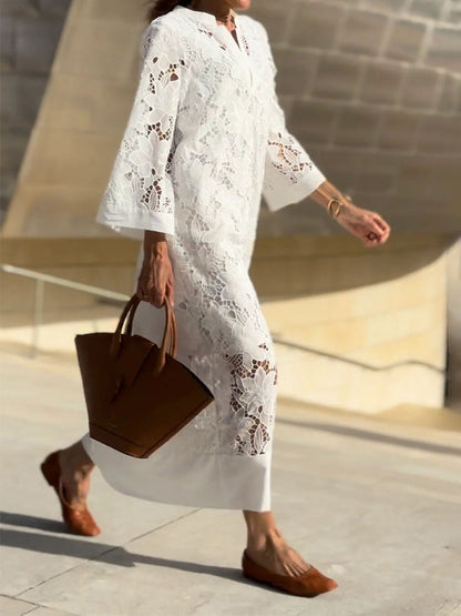 Modern Flowing Refined Lace Dress