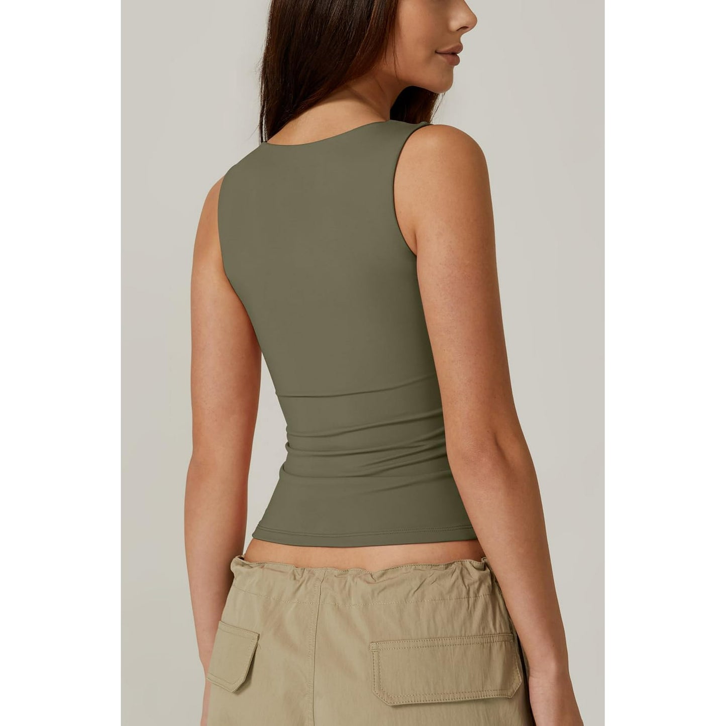 Camila Elegant Sleeveless Square Neck Tank Top