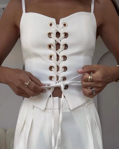 Avery Lace-Up Two-Piece Set