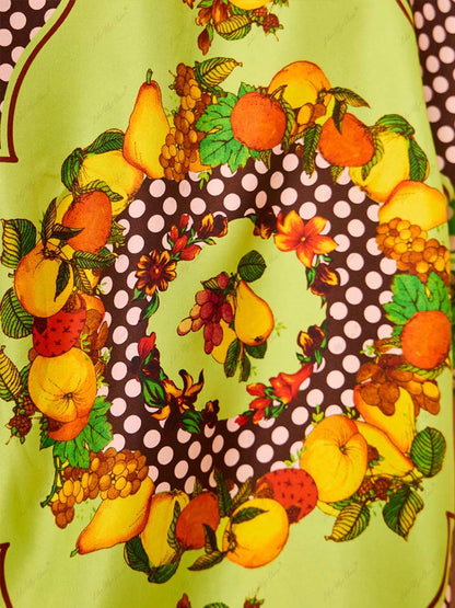 Nora Multicolor Print Lemon Pants