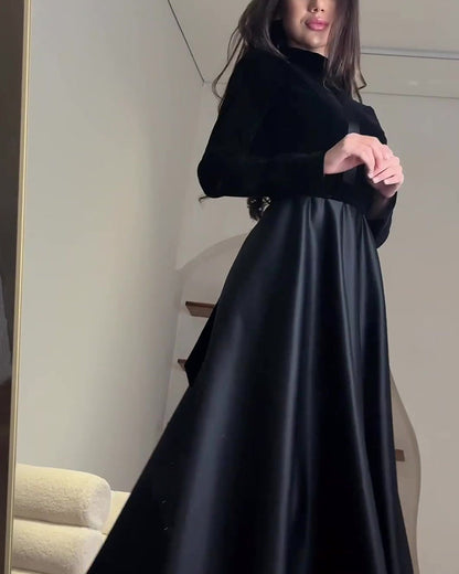 Ember Velvet Waisted Midi Dress