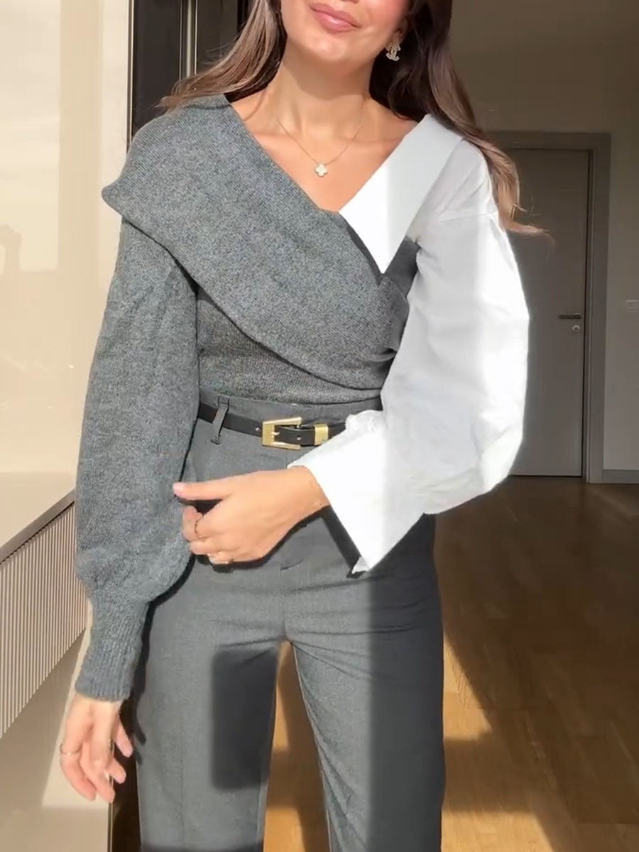 Raya Elegant Colorblock Knitwear