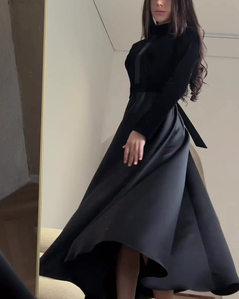 Ember Velvet Waisted Midi Dress