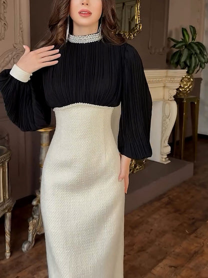 Elegant Paneled Slim Fit Dress