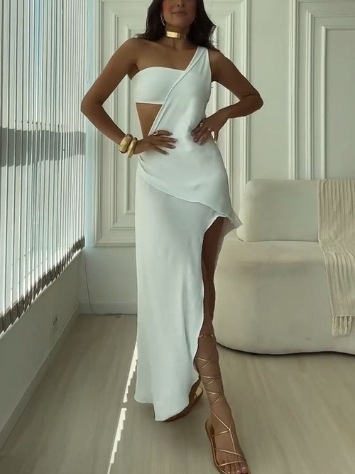 Irregular Sexy Slit Dress