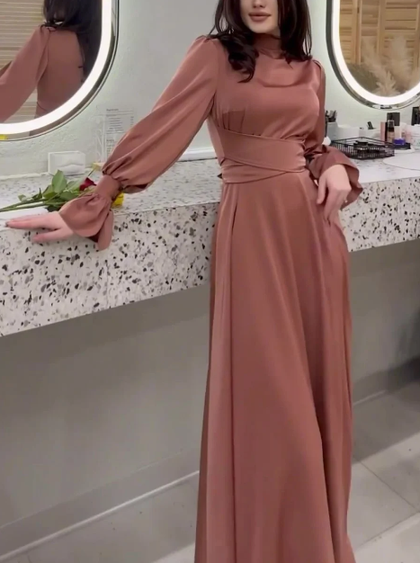 Chic criss-cross waist tie dress