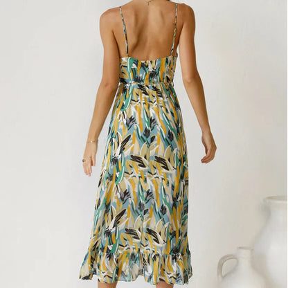 Amara Elegant Long Patterned Dress