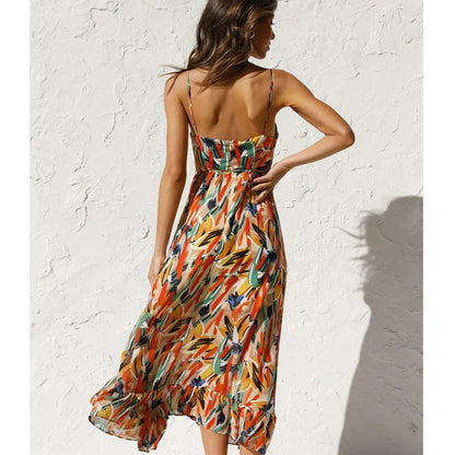 Amara Elegant Long Patterned Dress