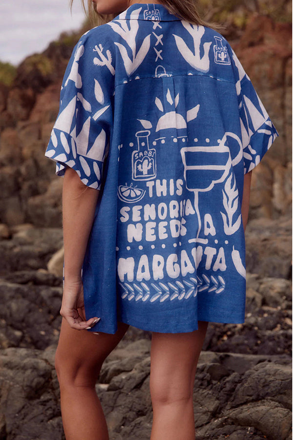 Zofia Altos Unique Printed Pocket Shirt & Shorts Set