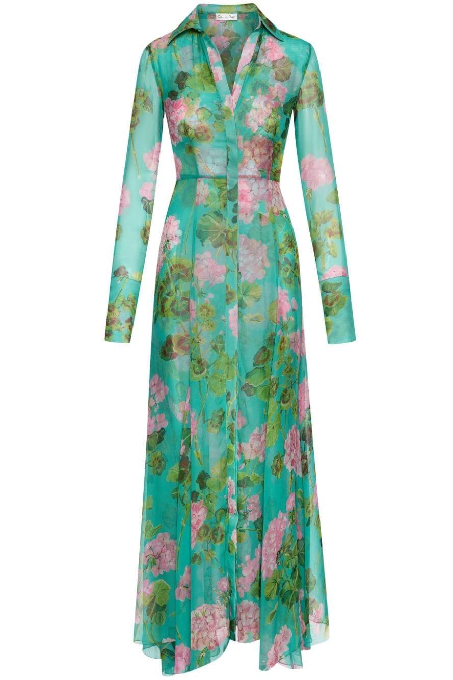 Leah Timeless Floral Lapel Buckle Gown