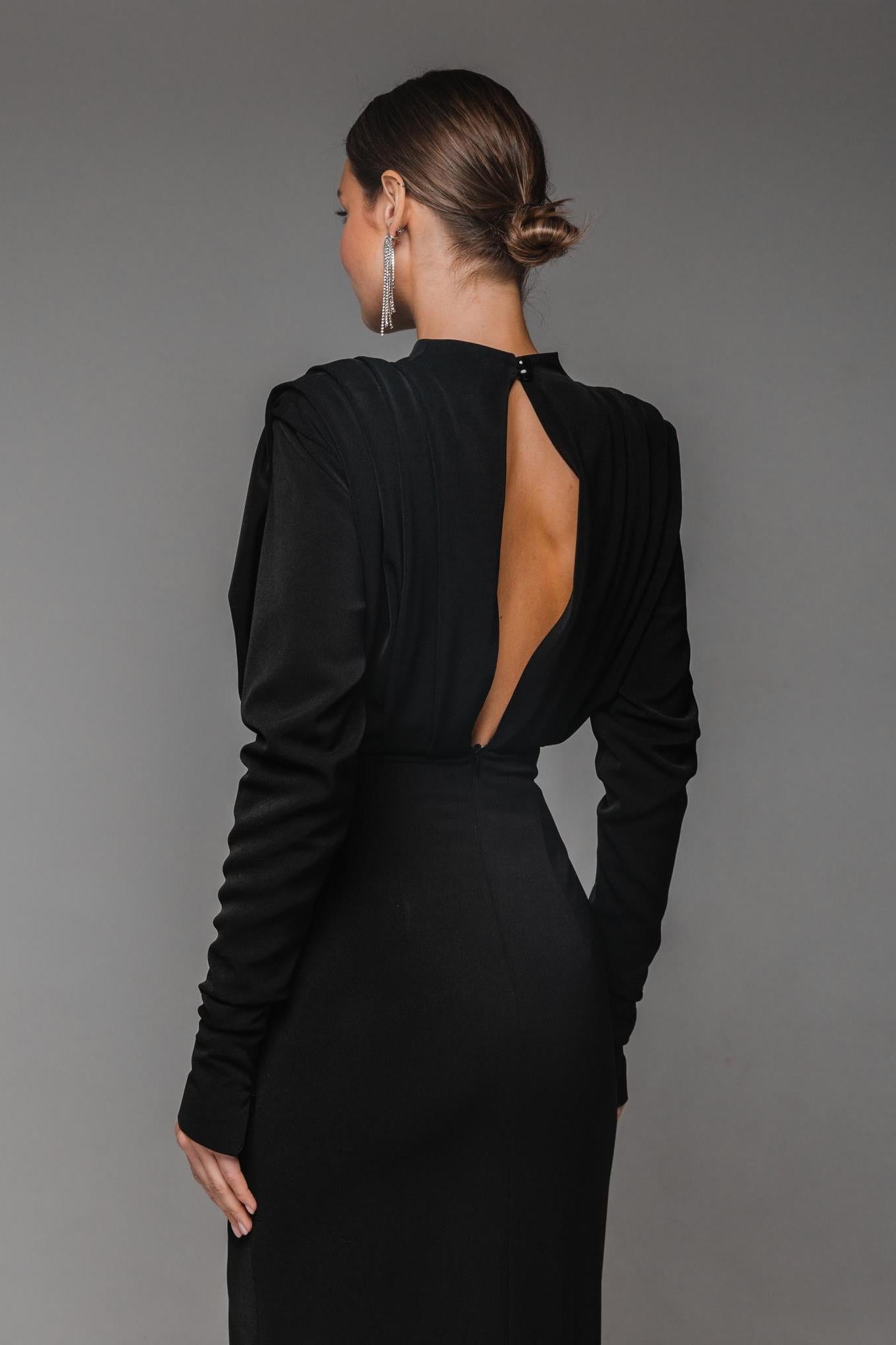 Isabella  Timeless High Split Midi Dress
