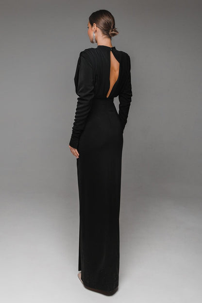 Isabella  Timeless High Split Midi Dress