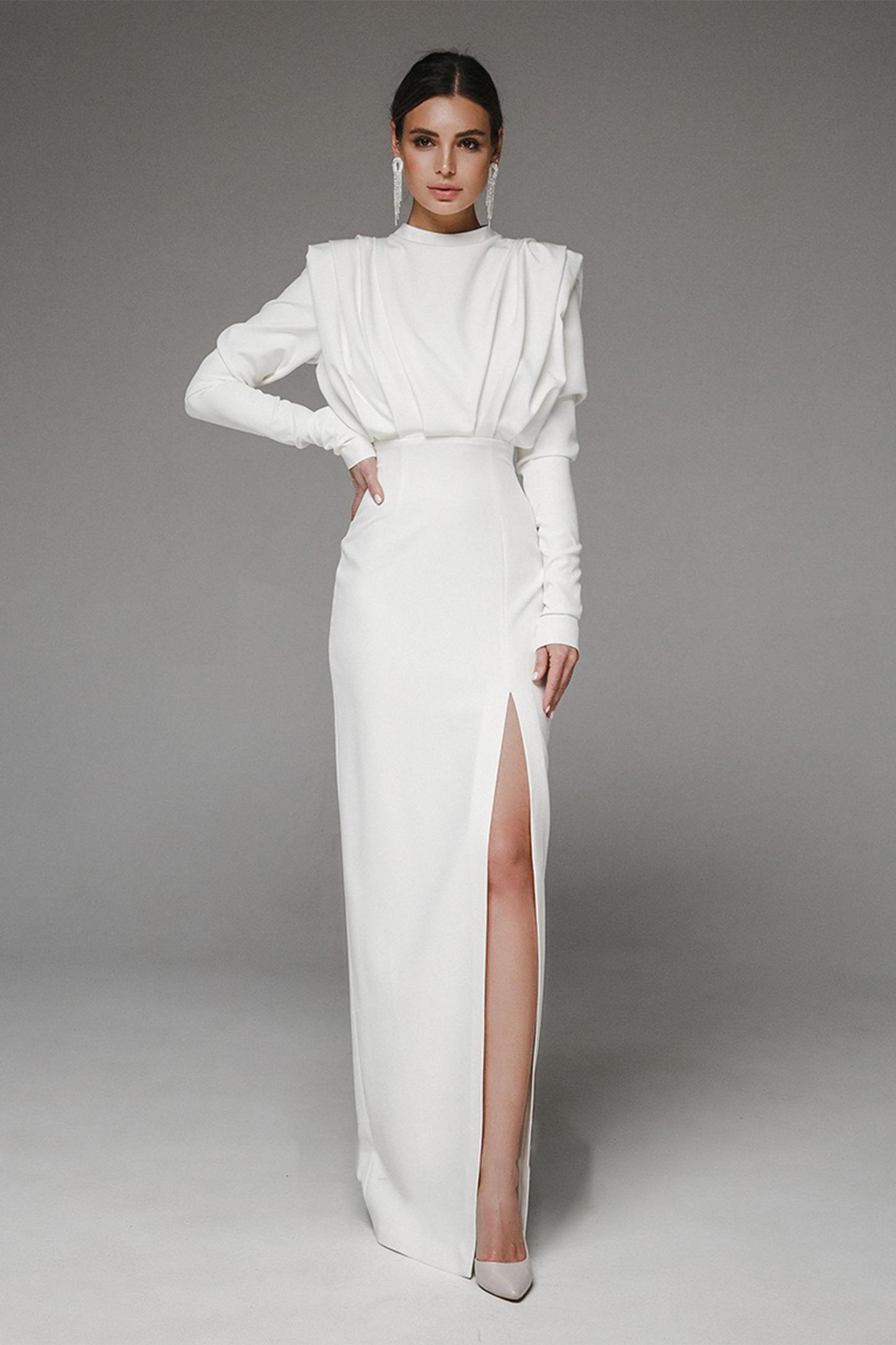Isabella  Timeless High Split Midi Dress