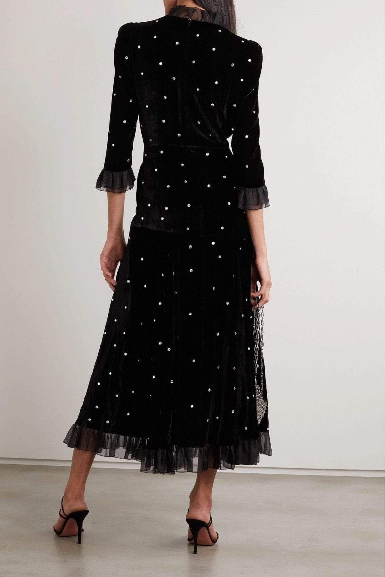 Riley Elegant Velvet Long Sleeve Gown
