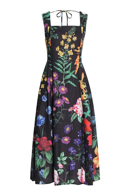 Maya Timeless Floral Embroidered Midi Dress