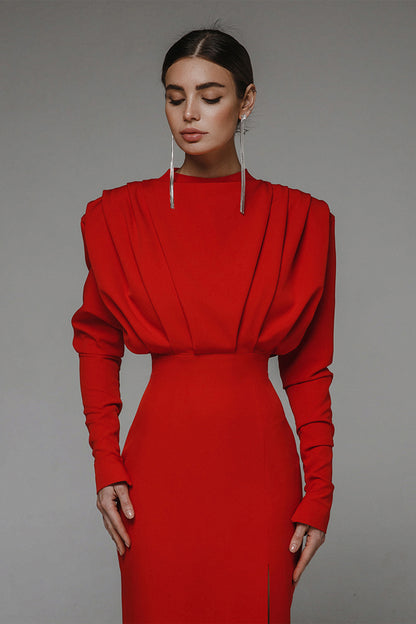 Isabella  Timeless High Split Midi Dress