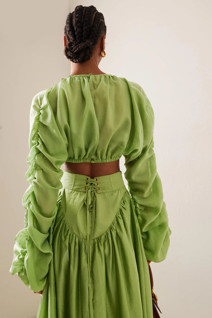 Isla Stylish Long Sleeve Top & Maxi Skirt Set