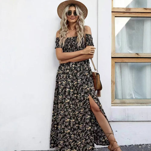 Sienna Elegant Ditsy Floral Off-Shoulder Dress