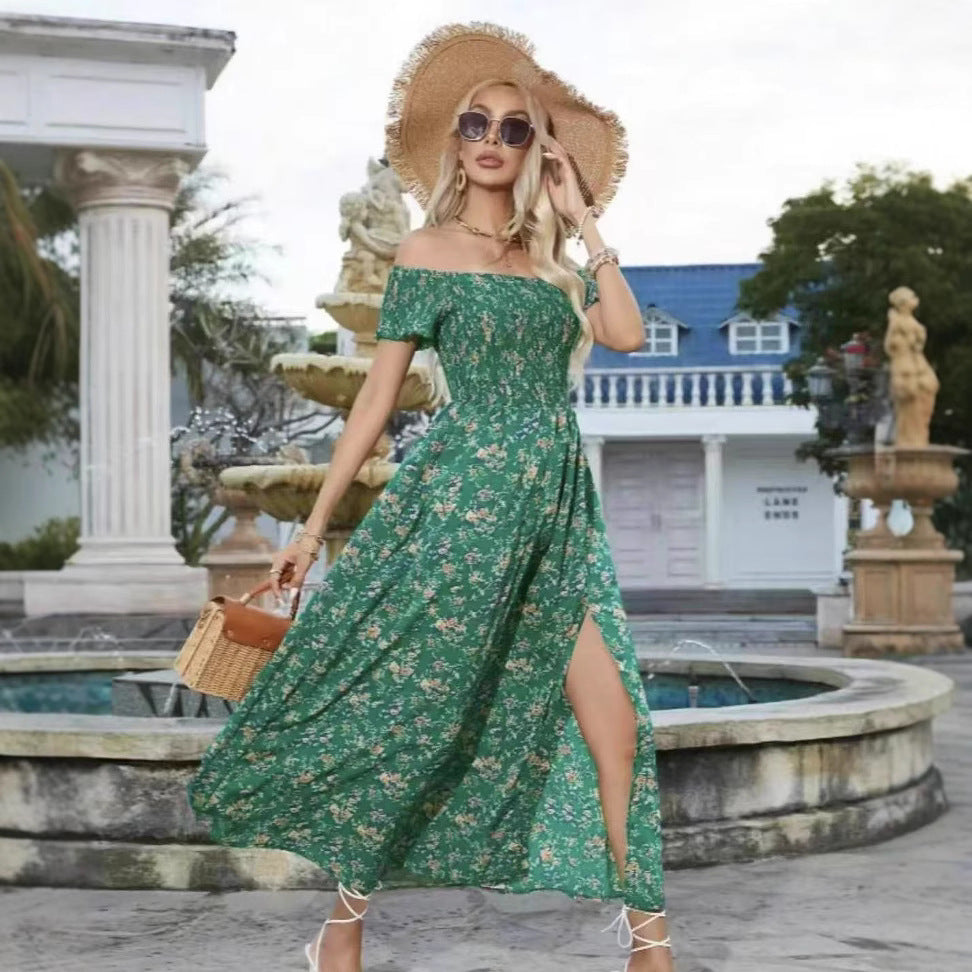 Sienna Elegant Ditsy Floral Off-Shoulder Dress