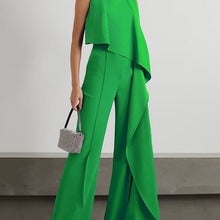 Lucy Sleeveless Halter Slit Top & Paperbag Waist Pants Set