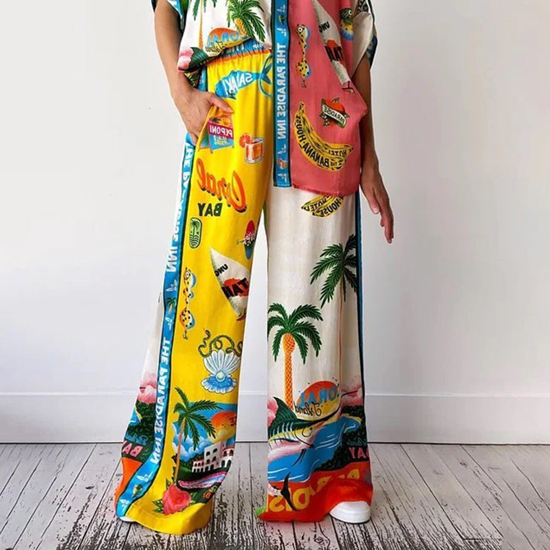 Maya Kissed By The Sun Satin Colorblock Blouse