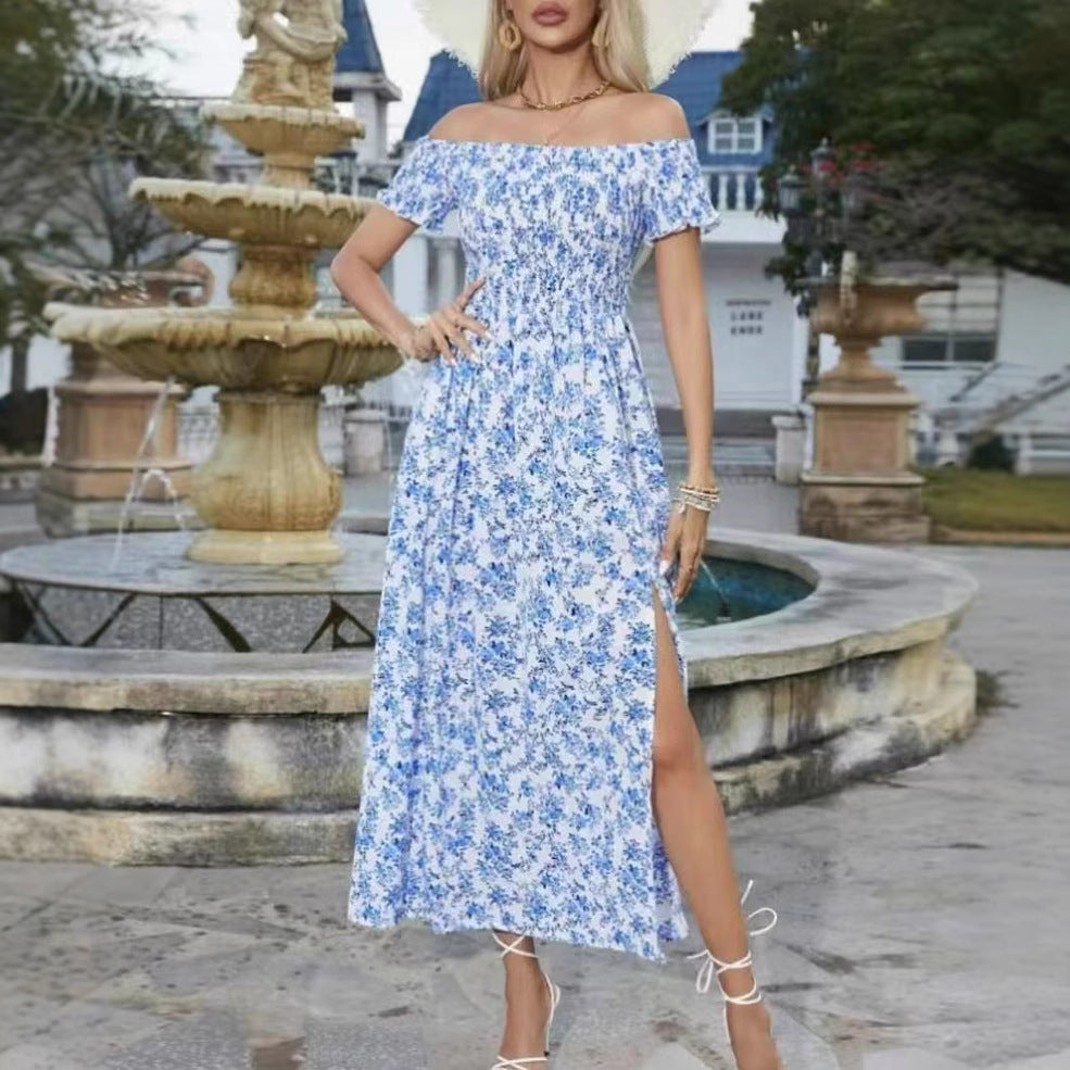 Sienna Elegant Ditsy Floral Off-Shoulder Dress