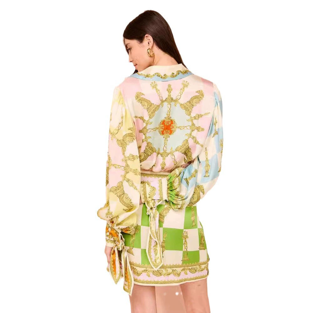 Maya Elegant Vacay Mode Satin Wrap Dress