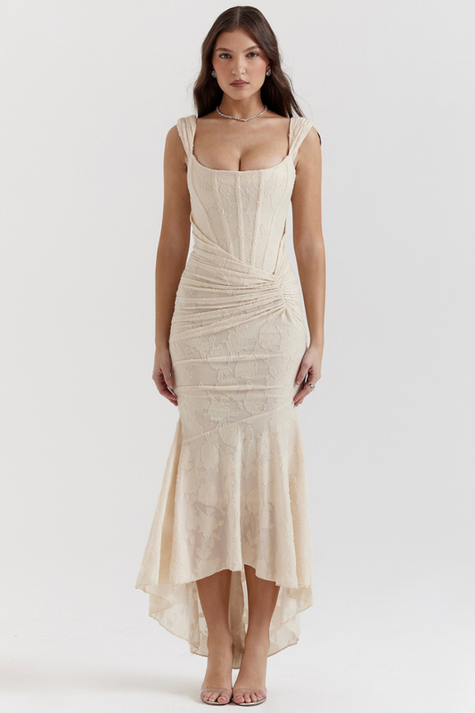 Octavie Ruched Corset Maxi Dress