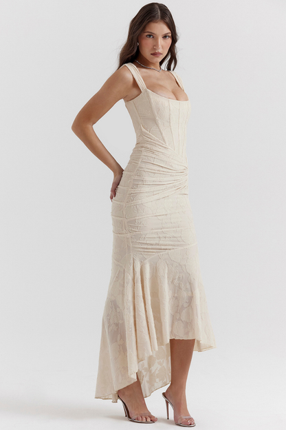 Octavie Ruched Corset Maxi Dress