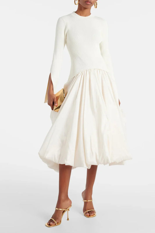 Kenlie Bubble Skirt Midi-Dress